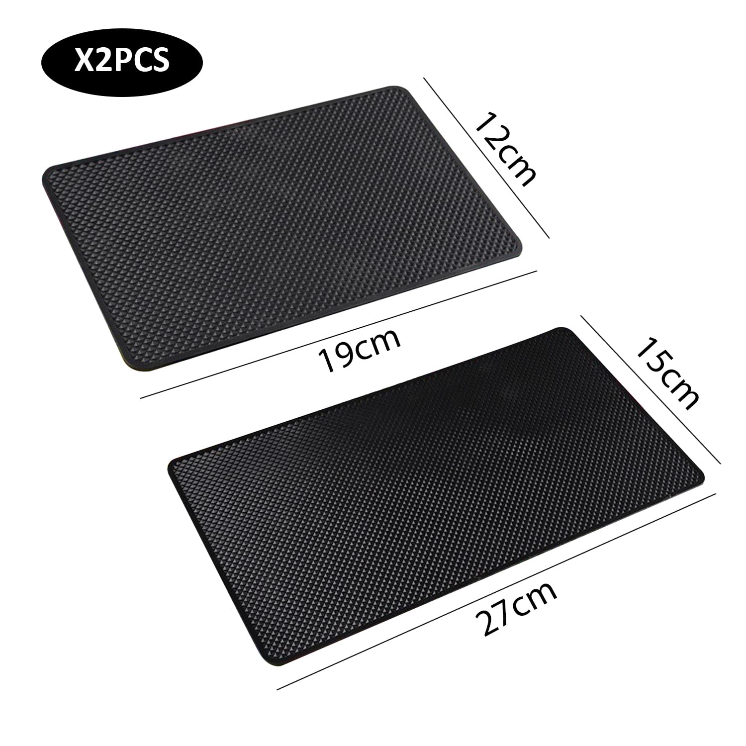 Tappetino Antiscivolo In Gomma Per Cruscotto Auto, 26 X 15 Cm