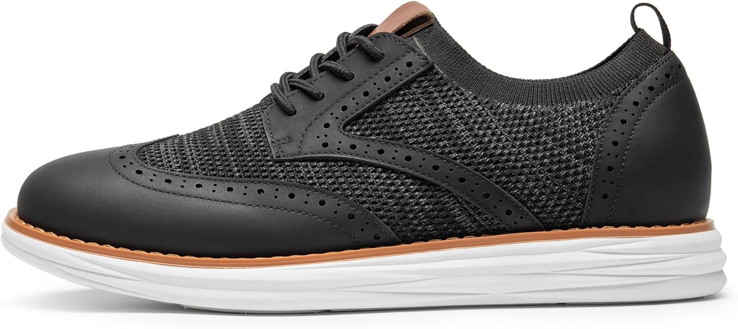 Bruno Marc Men's KnitFlex Craft Mesh Oxfords Sneakers Casual Dress Lace-Up Lightweight Walking Shoes - Image 3