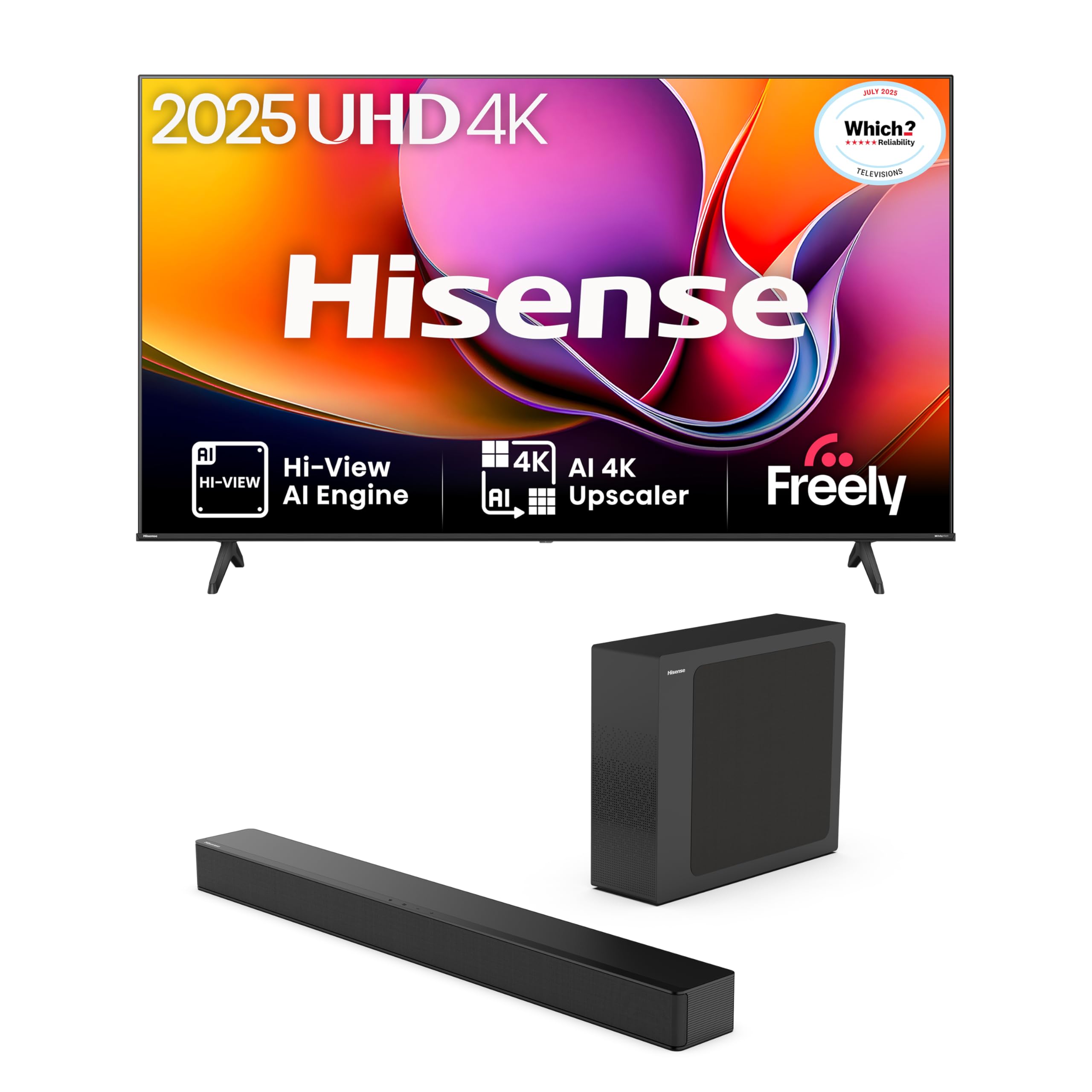 Hisense 43" 43A6QTUK 4K Ultra HD Smart TV AI TV - 4K UHD, Hi-View AI Engine, Precision Colour, AI Smooth Motion, Sports Mode with Freely, Disney +, YouTube, Netflix — view 17