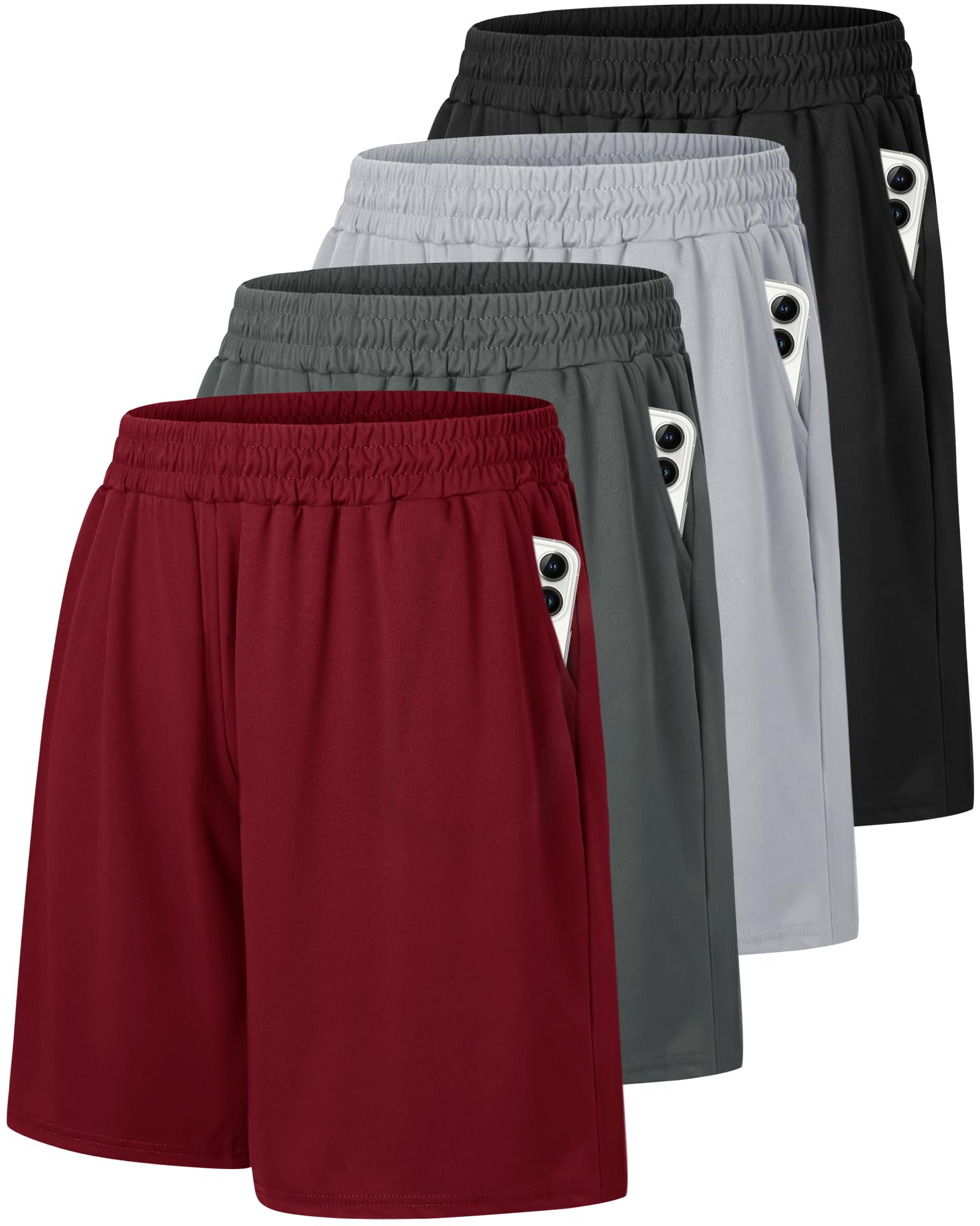 Black / Dark Grey/ Light Navy/ Wine Red / Large