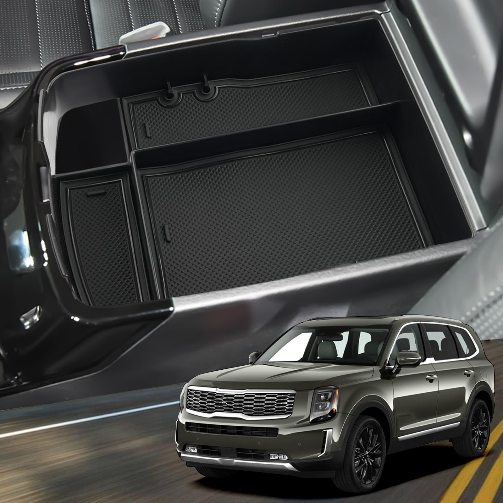 YEE PIN 2025 Telluride Center Console Organizer Tray for 2020-2024 2025 Telluride LS, X, ES, ES X-Line, SX, SX X-Line, SX X-Pro, SX Prestige, SX