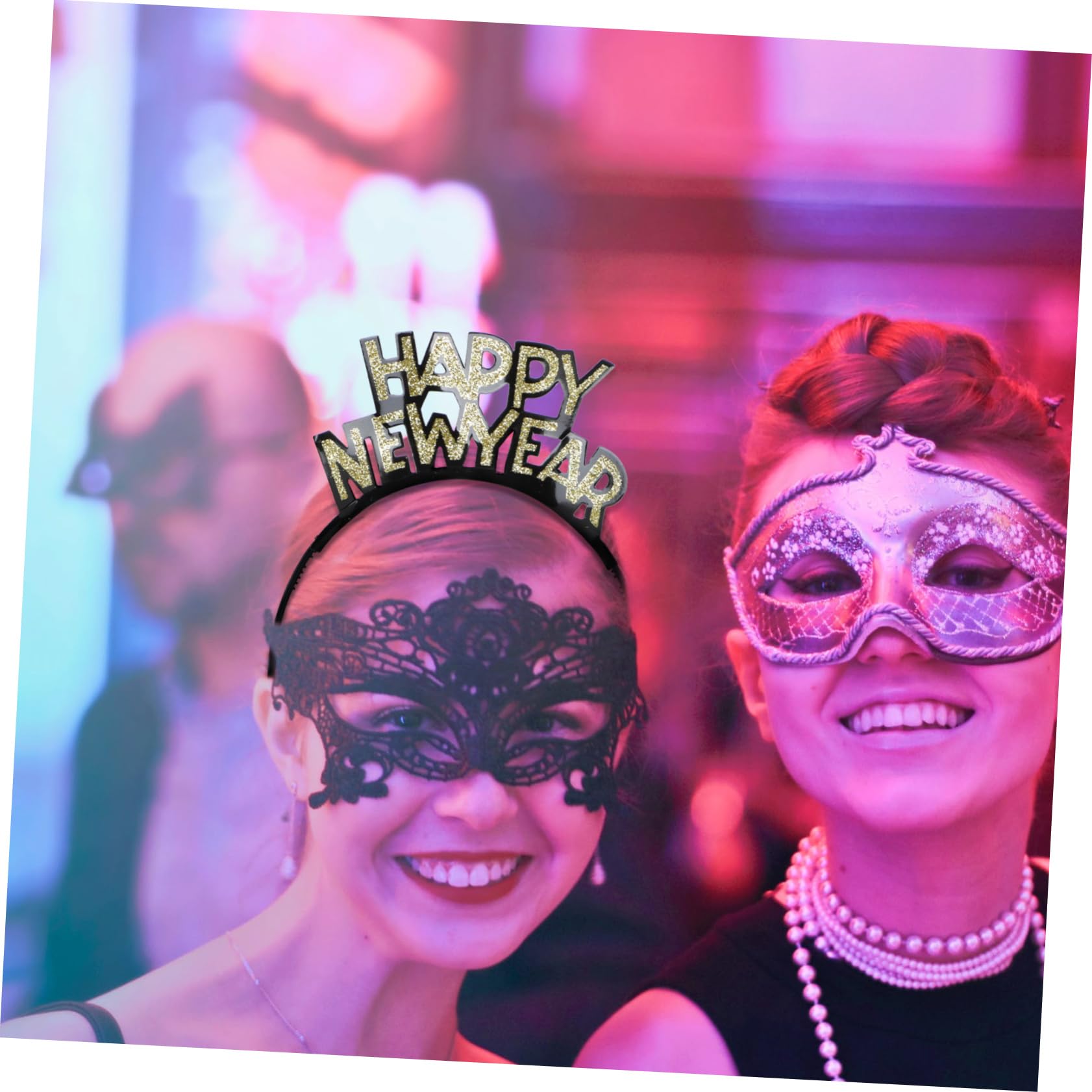 Genérico 3 Juegos Conjunto De Diadema De Fiesta Cinta De Arpillera Matraca De Reventones Cinta para El Pelo De Año Nuevo Decoraciones Equipo Sombreros De Fiesta De Navidad Papel