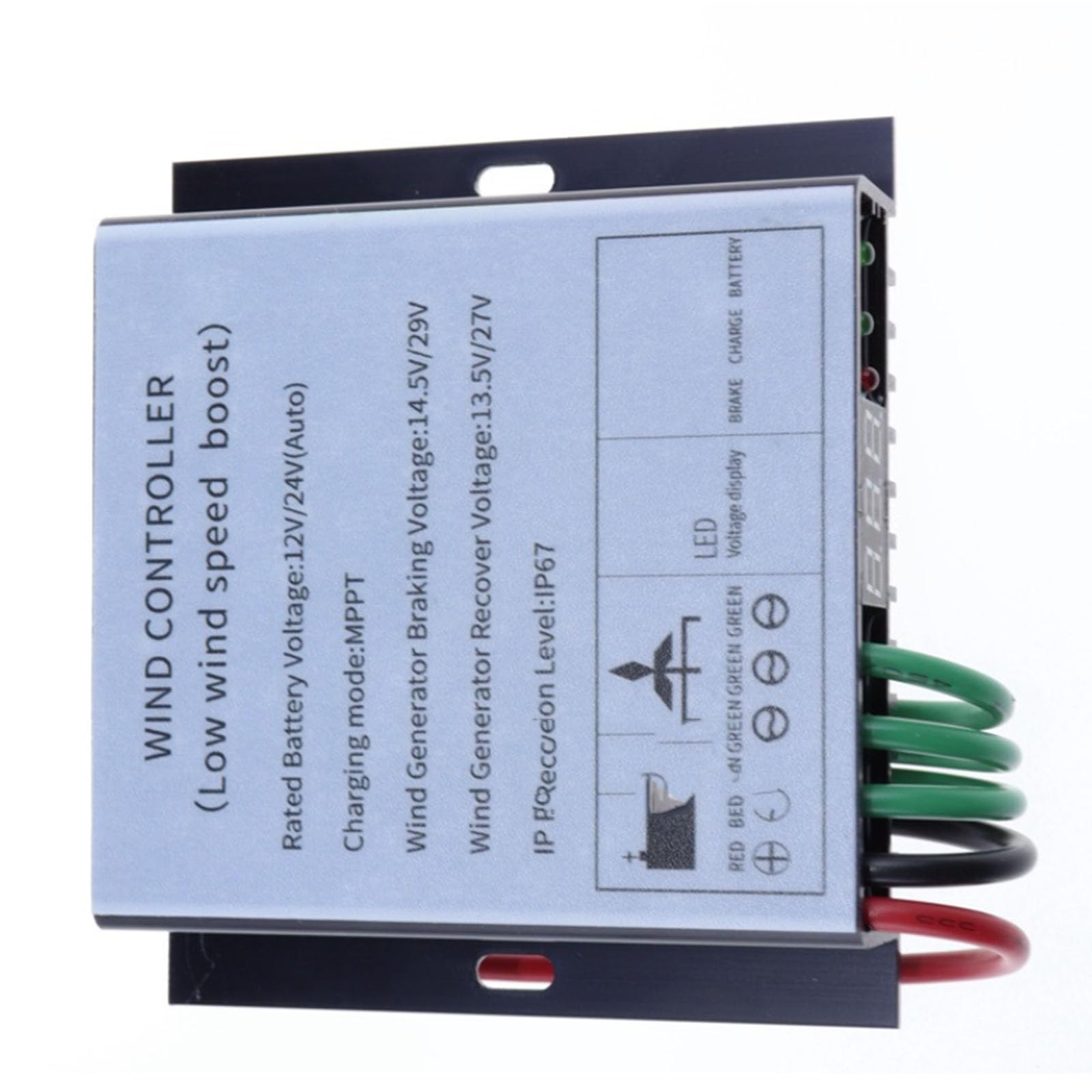 HYZHANHONG 3500W Wind Turbine Charge Controller 12V 24V 48V, MPPT Charger Controller IP67 Waterproof Charge Controller for DC Wind Turbines,24V