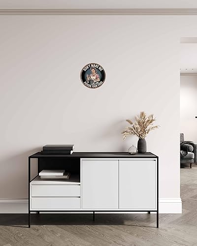 Miniatura 5 de Placa redonda de metal de Poison Your Food de 8 x 8 pulgadas para decoración de pared de cocina, regalo de chef