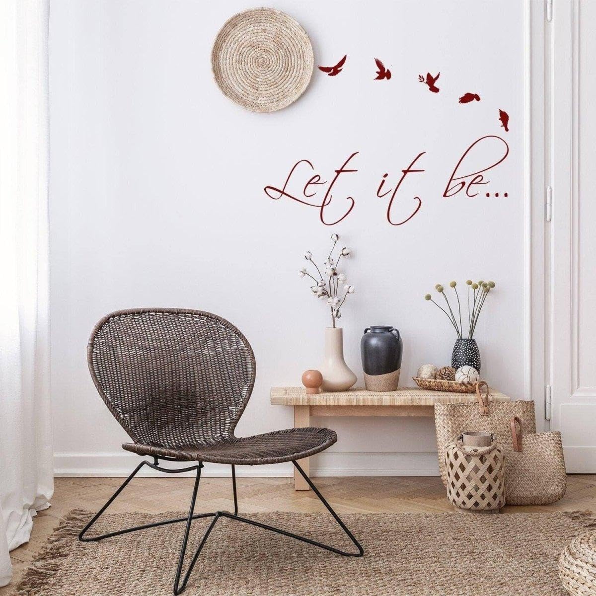 Adhesivo de pared de vinilo con diseño de armonía motivacional, afirmación positiva, 55 x 20 pulgadas