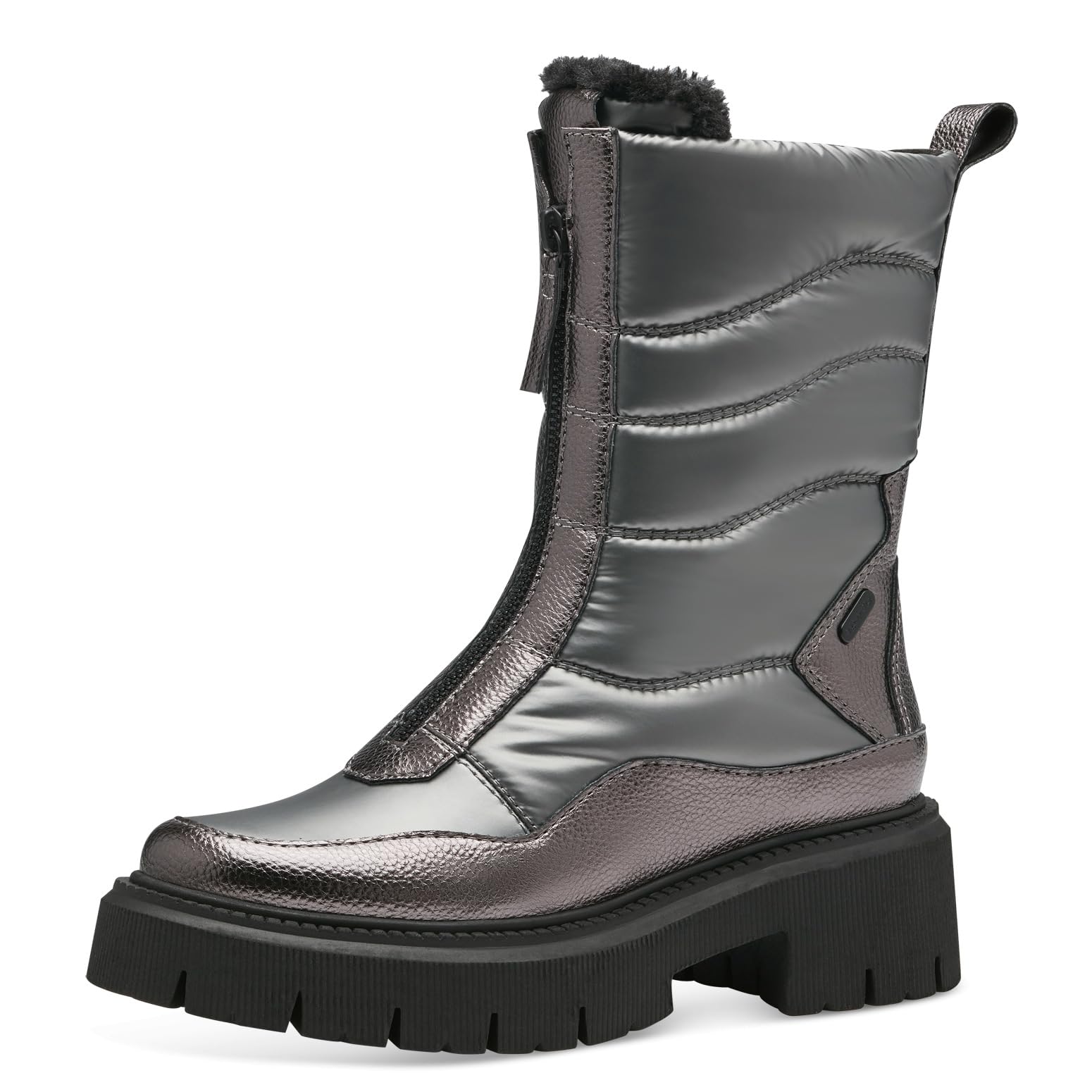 MARCO TOZZI Damen Stiefeletten ohne Absatz Winter Plateau