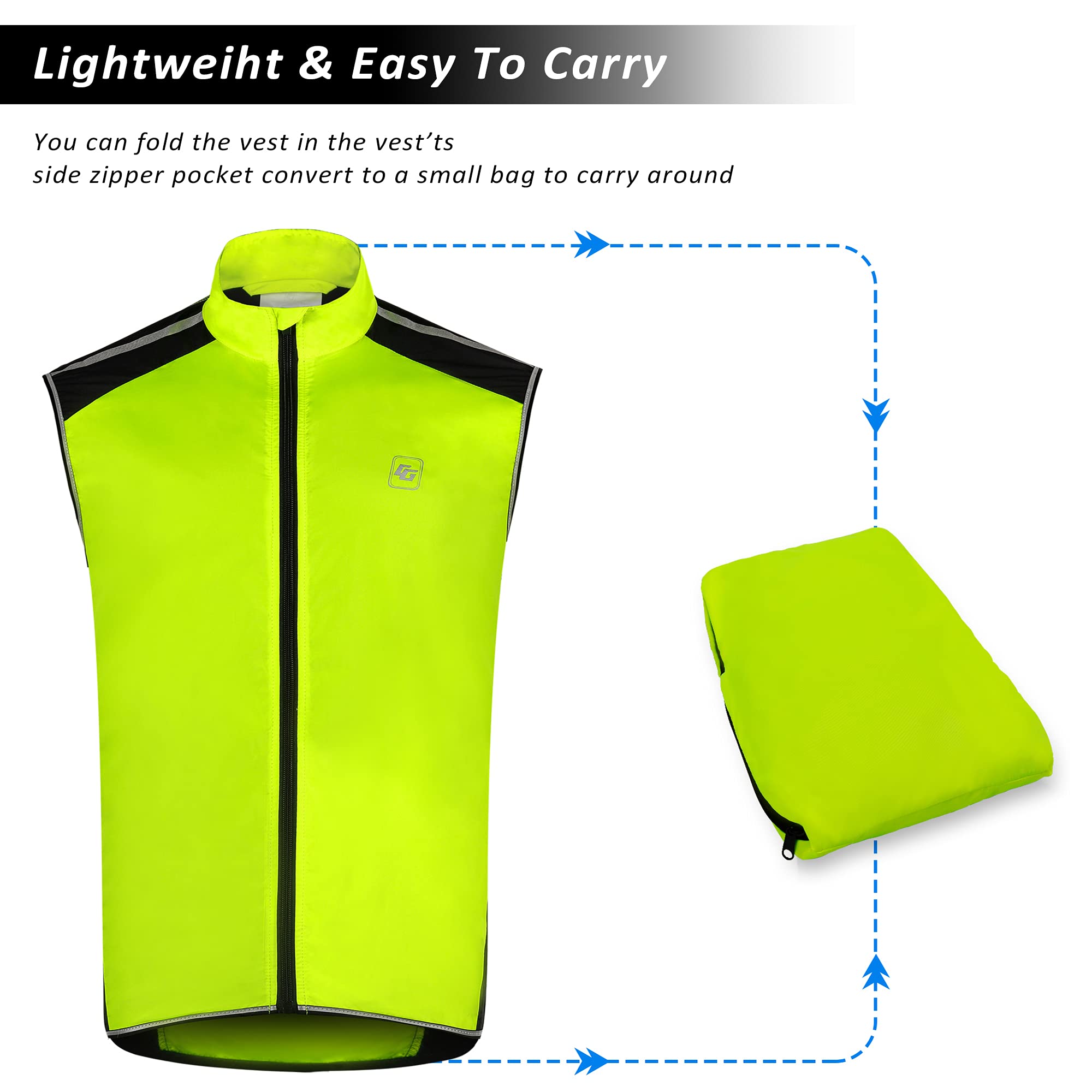 Excellent gilet réfléchissant pour la course, le vélo, la marche, le meilleur équipement de sécurité pour les activités de plein air pour homme et femme