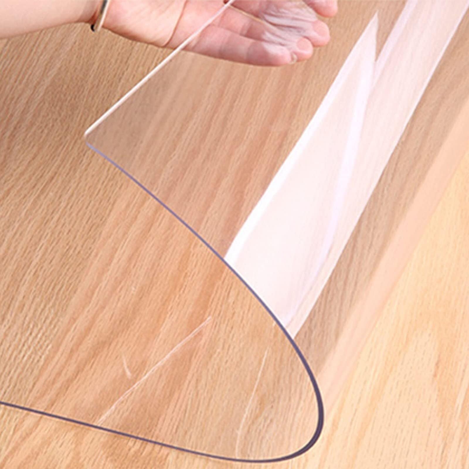 Generico Cuscinetto Protettivo da Scrivania in PVC Trasparente con Bordo Rrotondo Resistente al Calore Cuscinetto da Scrivania per Computer Copri Tavolo(3mm,90 * 140cm)