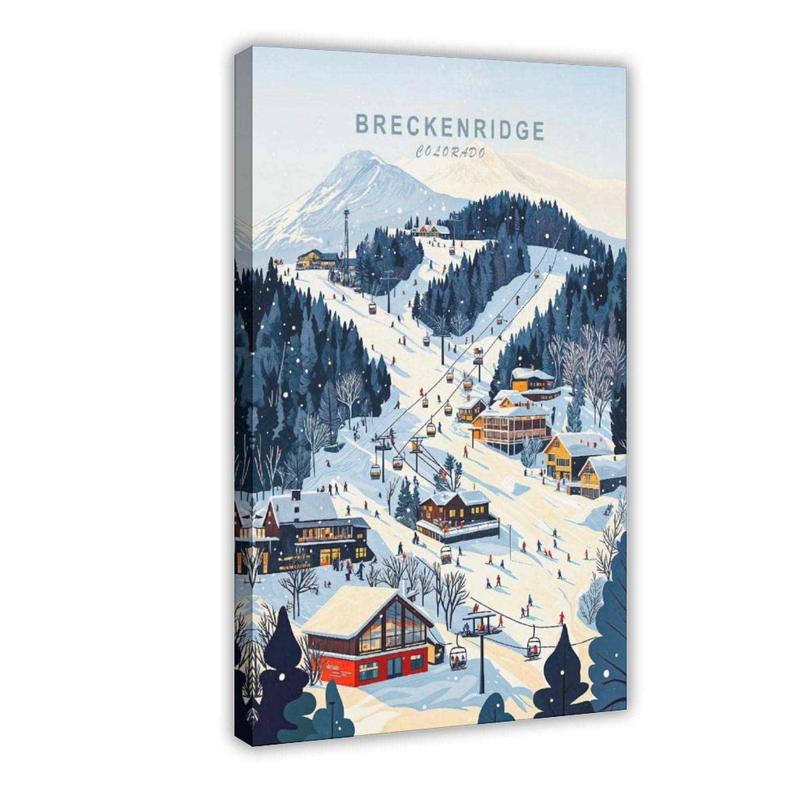 GAPAT Breckenridge Colorado Travel Poster Colorado Wall Art Ski Resort Poster Breckenridge Print Wedding Gifts Home Decor Canvas Poster Wall Art Paintings for Living Room Bedroom Deco