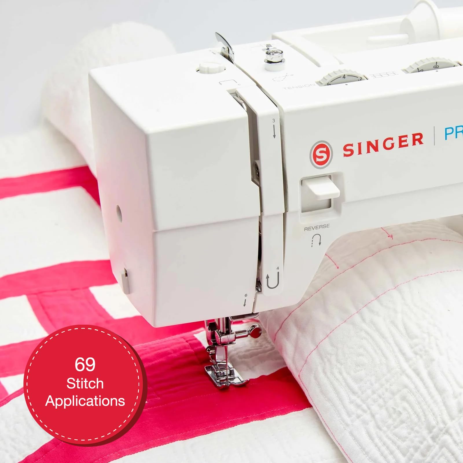 Singer Prisma Heavy Duty 4411 Macchina da Cucire, 11 Punti, Alta Velocità, Telaio in Metallo, Perfetta per Jeans e Tessuti Spessi
