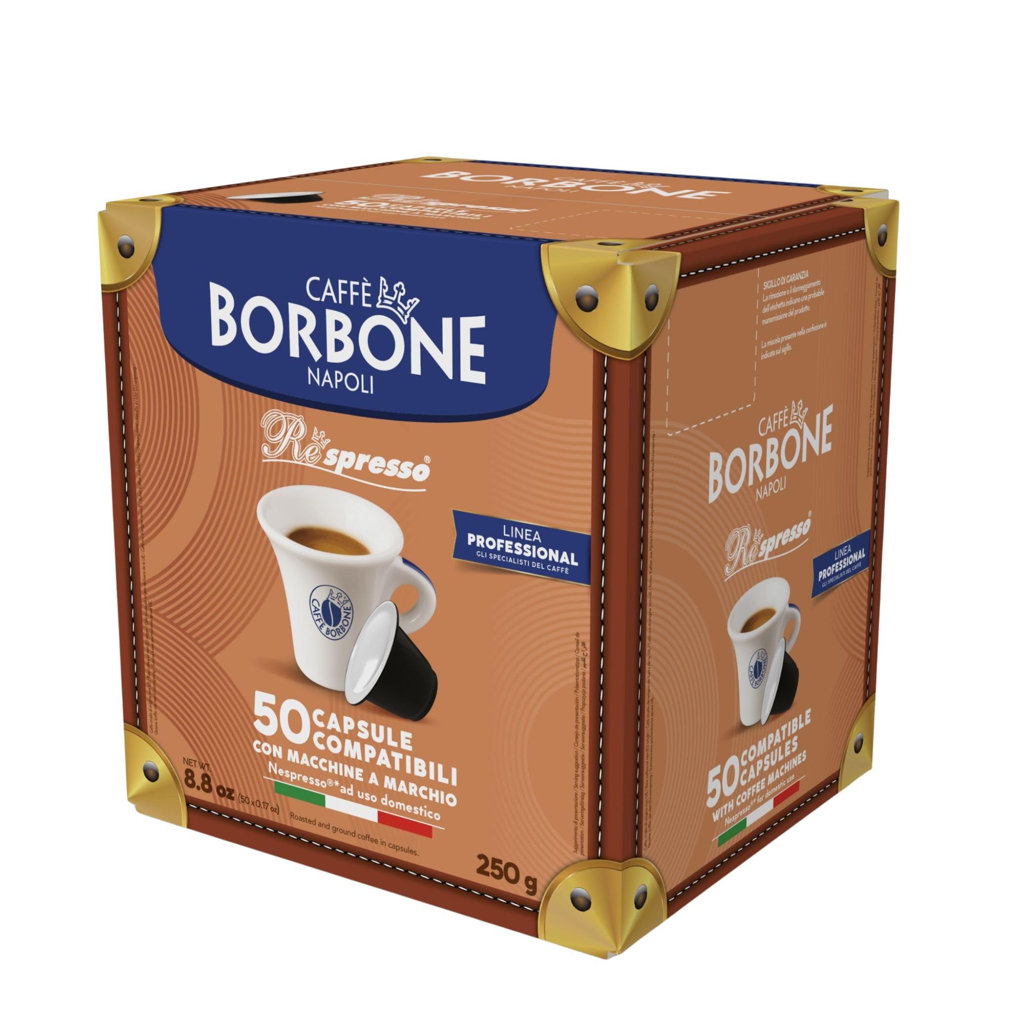 Borbone - 50 Cápsulas Respresso degustación 50 negras, 50 azules, 50 rojas, 50 doradas, 50 DEK compatibles con Nespresso