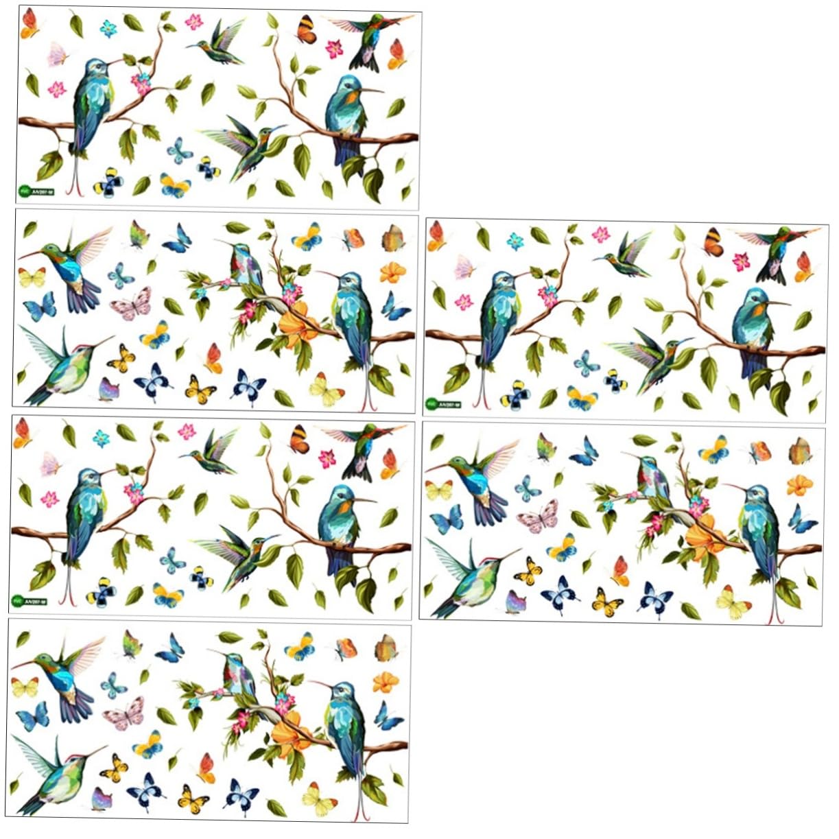 Zerodeko 3sets Adesivi Per Finestre Con Uccelli e Farfalle Decorazioni Primaverili Statiche Vetrofanie Colorate Per La Casa Design Creativo e Naturale Per Fresco e Festoso