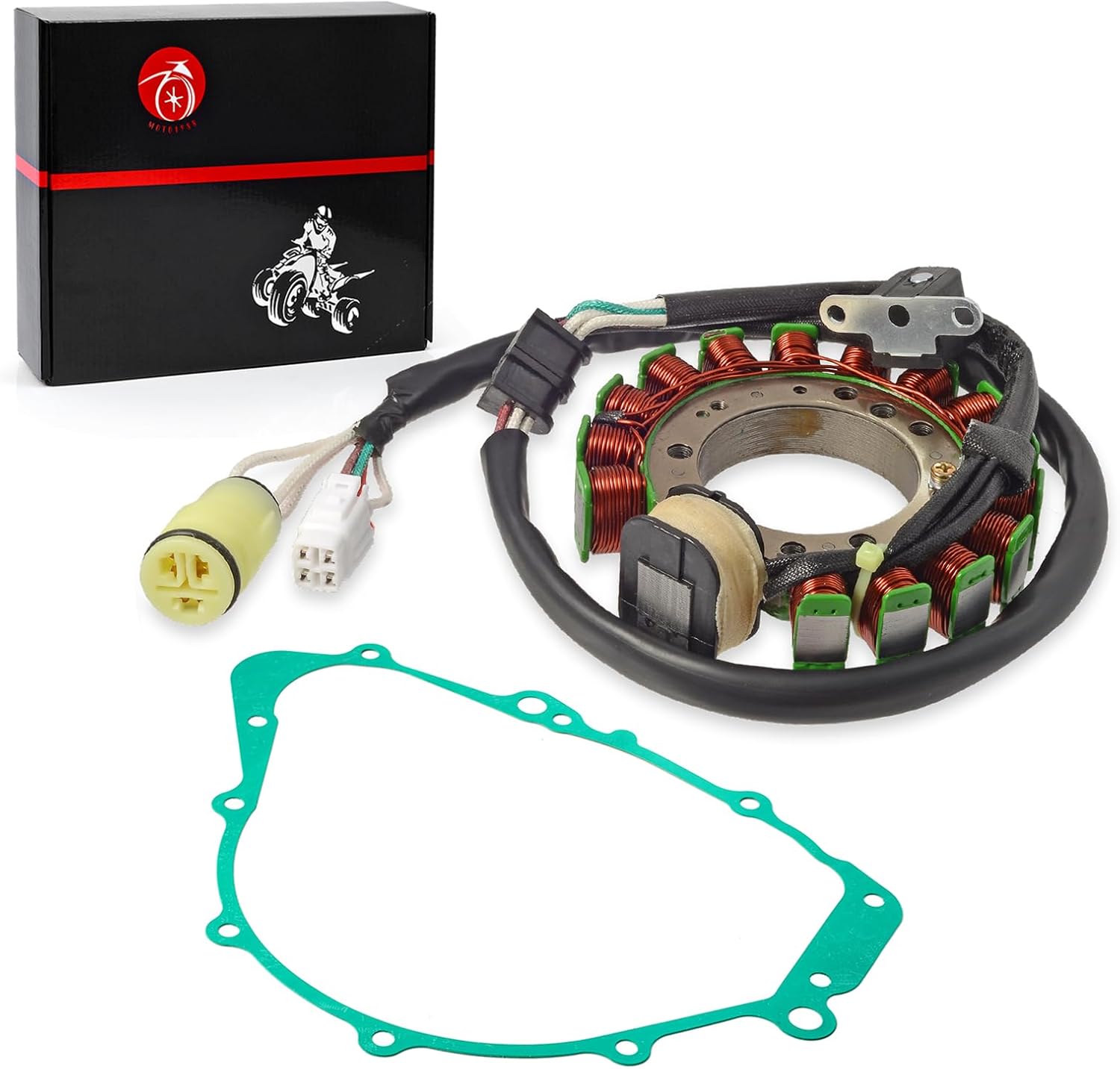 Magneto Stator and Gasket For YAMAHA Grizzly 600 YFM600 1999 2000 2001 5GT-85510-00-00 4WV-15451-00-00