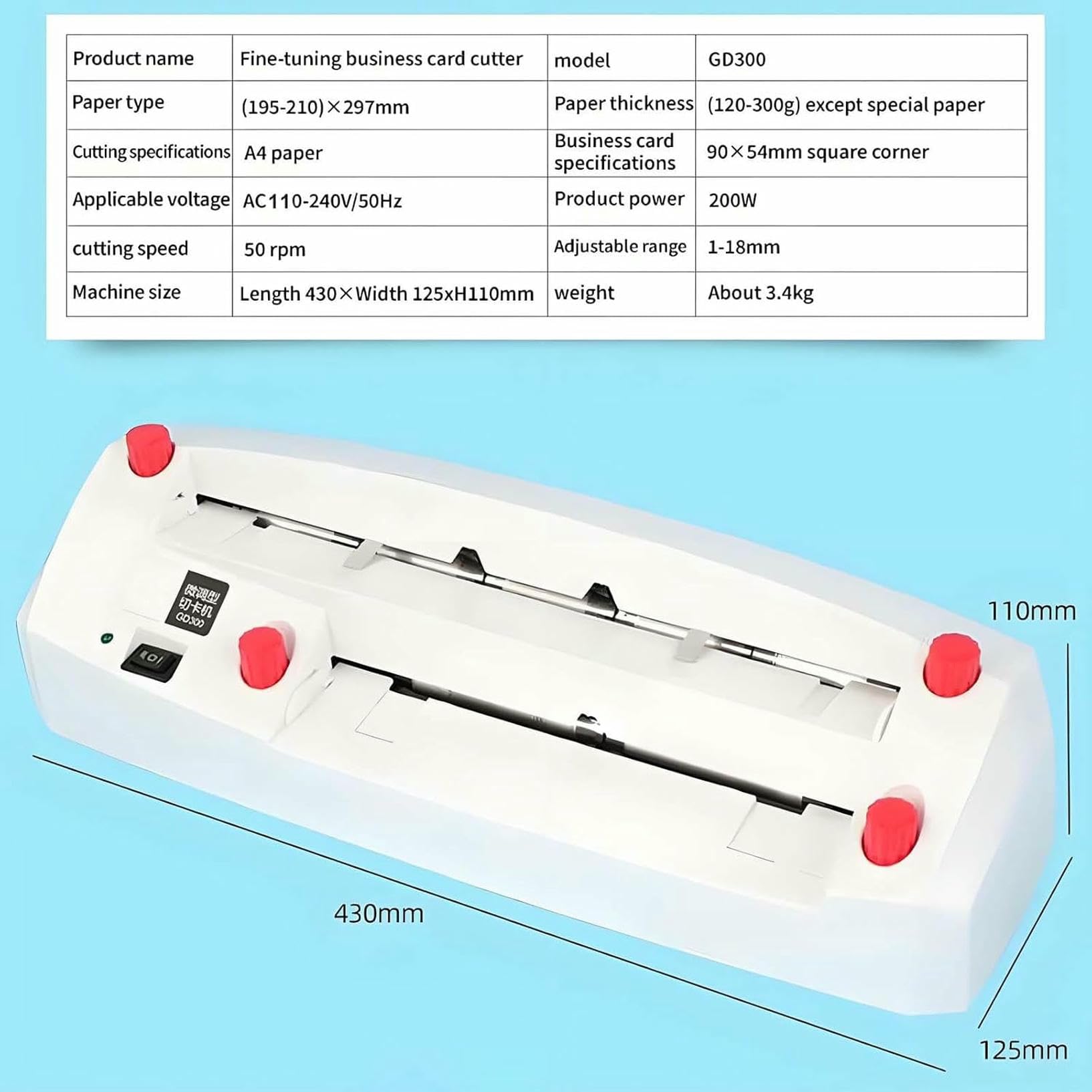 Coupe-papier automatique pour découpe précise de cartes et papiers, idéal pour le bureau et les travaux manuels