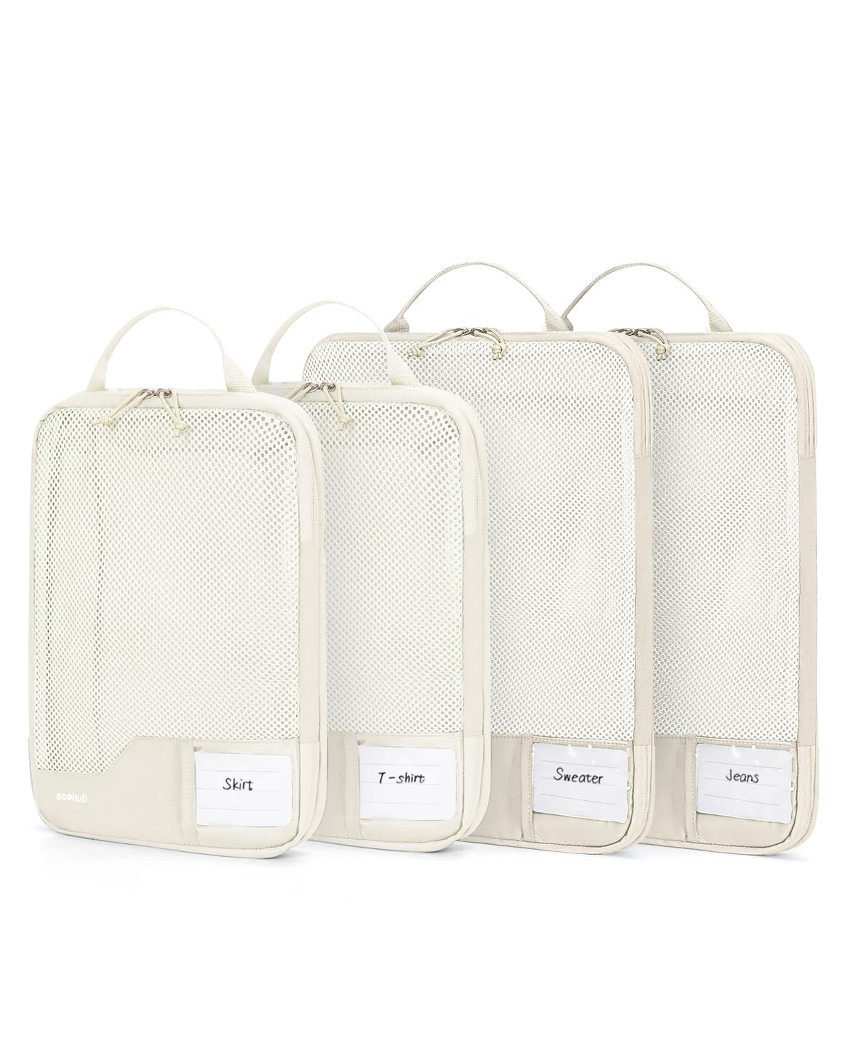 ECOHUB 4 Set /6 Set Packing Cubes for Travel Durable Suitcase Organizer Bags Set with Personalized Tag Various Sizes Travel Essentials Traveling