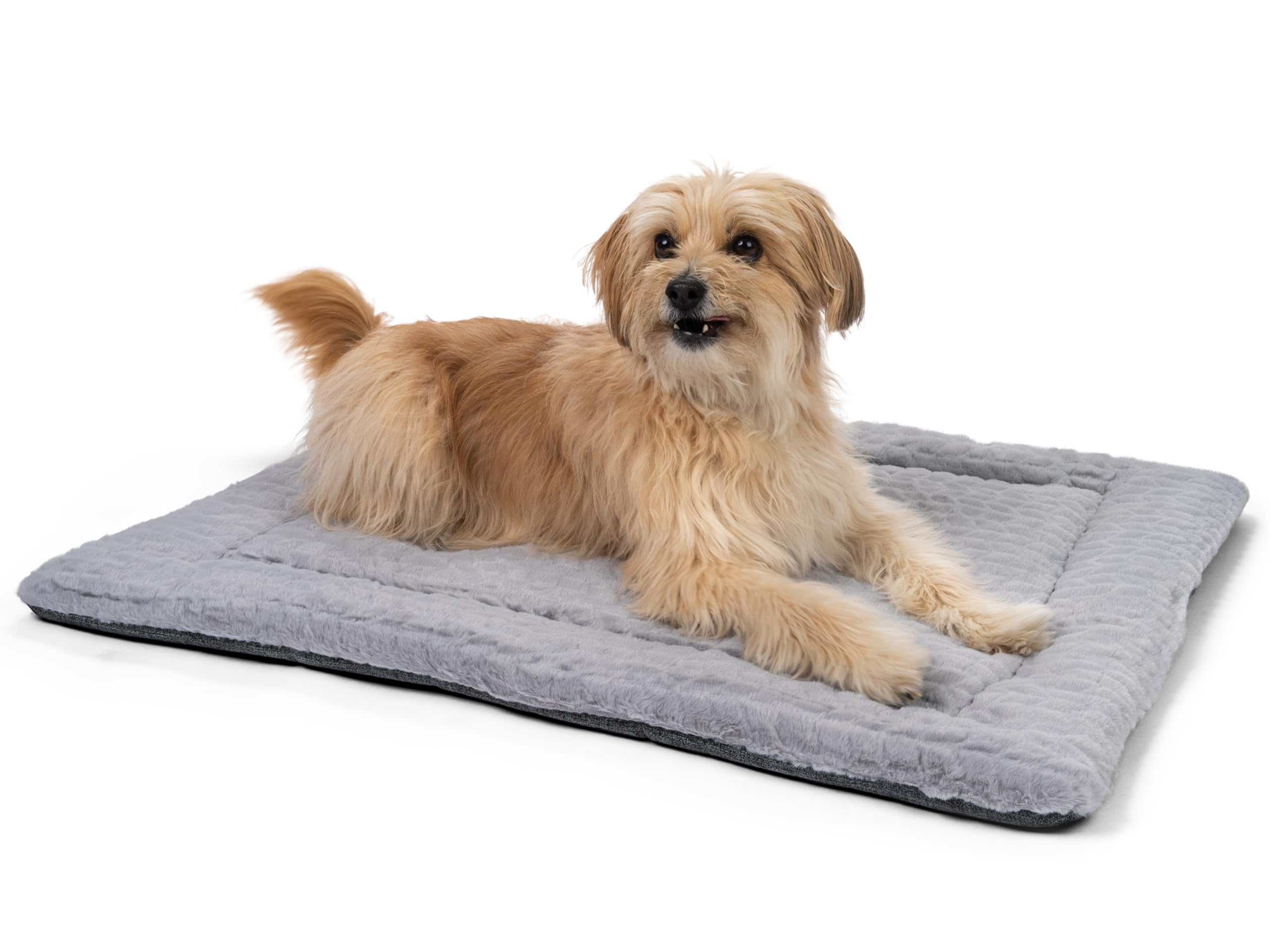 TrendPet Hundedecke Heaven gefütterte Liegedecke, Wendedecke für Hunde und Katzen, Grau (90x65cm)