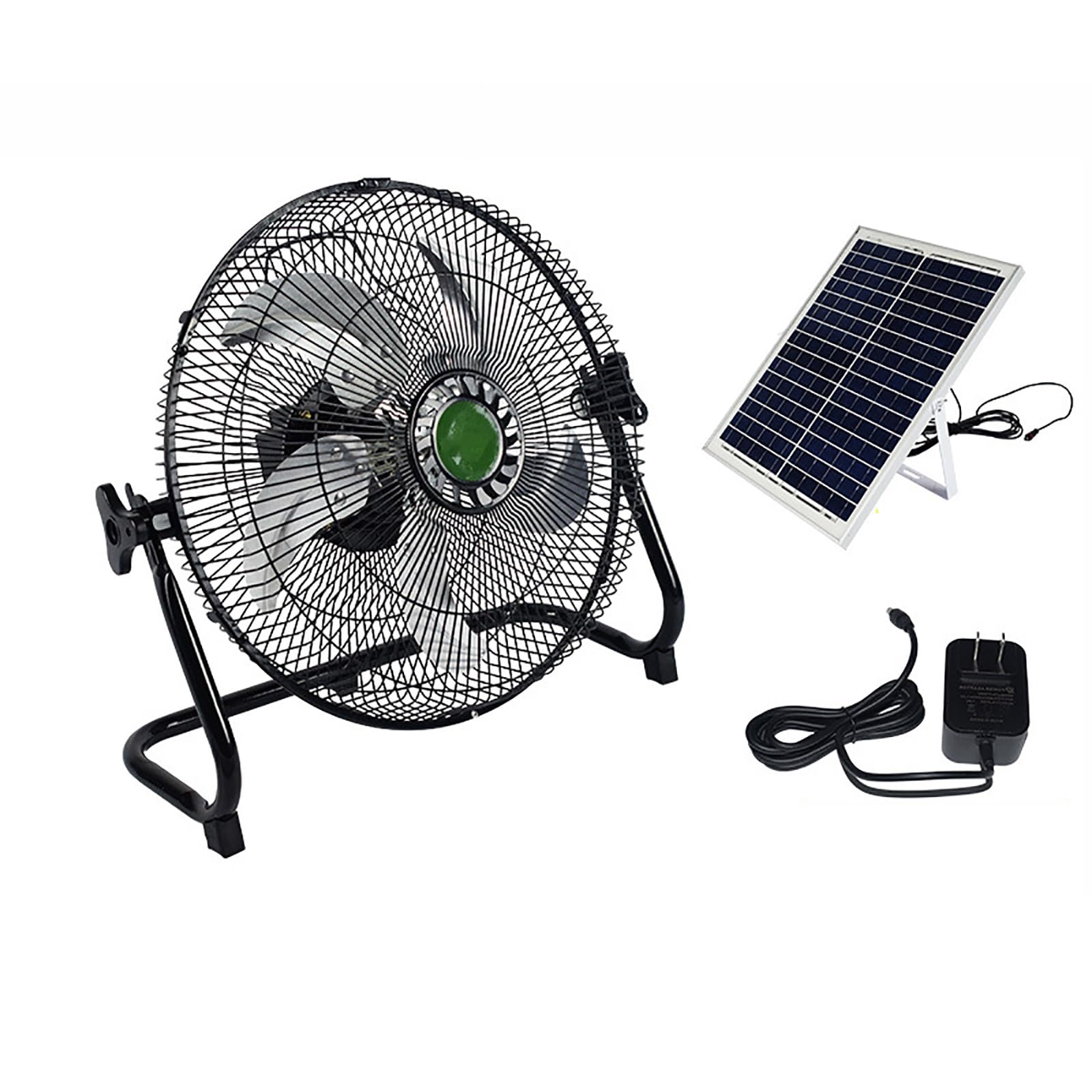Ventilateur sur pied silencieux haute vitesse avec batterie solaire et 12 vitesses