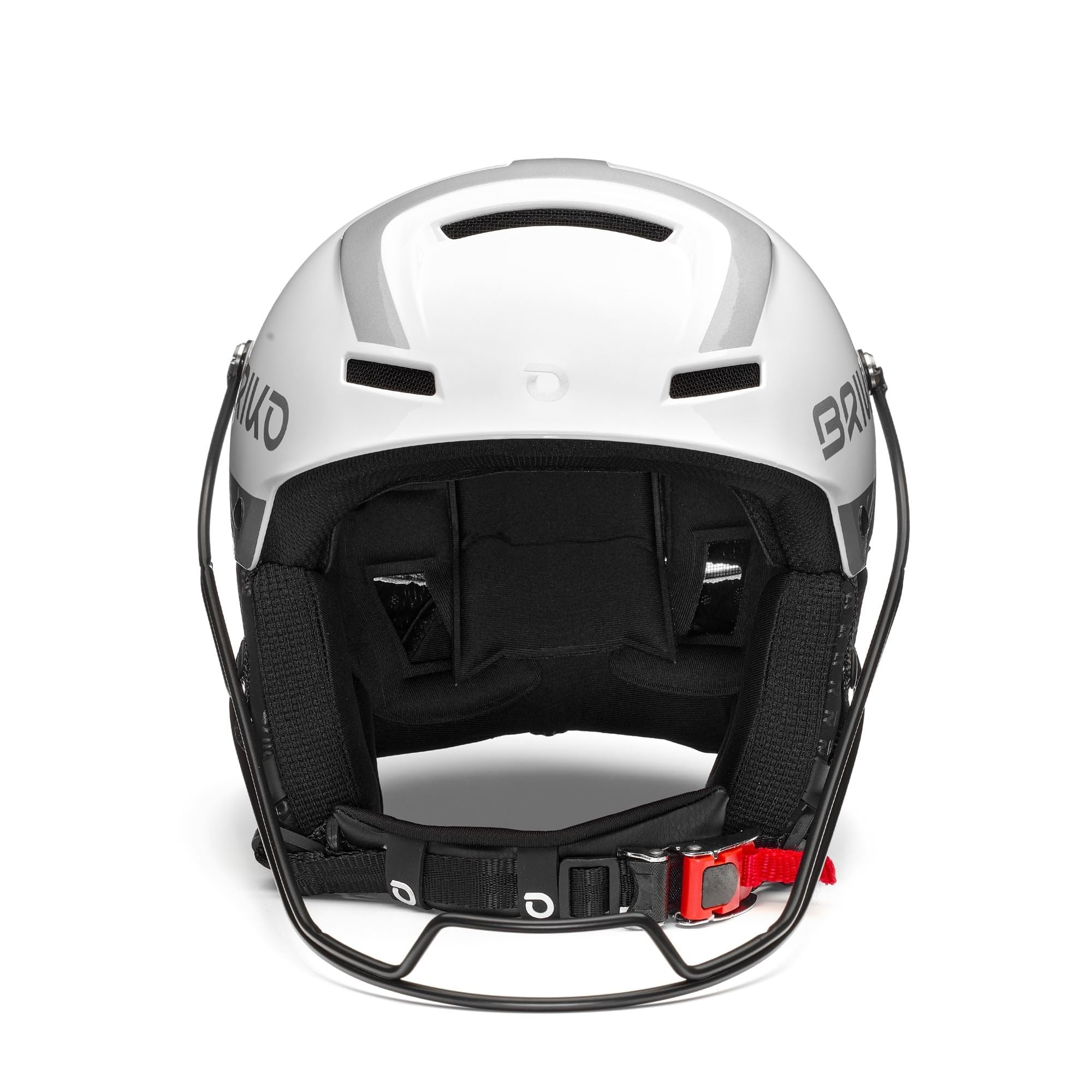 Briko, HELMET Unisex dorosły, SHINY WHITE-SILVER, 64
