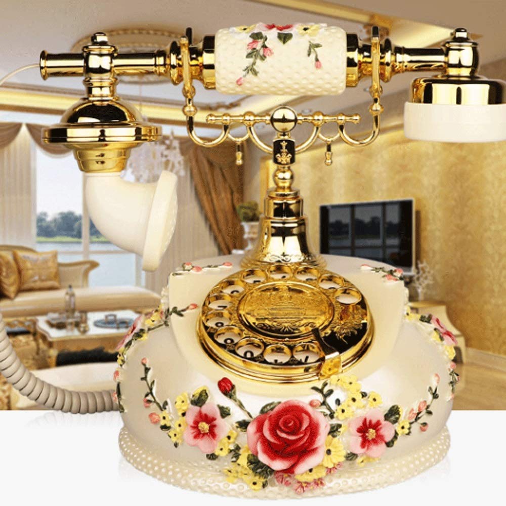 Telefon stacjonarny w stylu antycznym, przewodowy, zabytkowy, retro, do domu, sypialni, kreatywny, stały, modny, stary, wiatrowy samolot, antyczny telefon z wyświetlaczem LCD, europejski, z