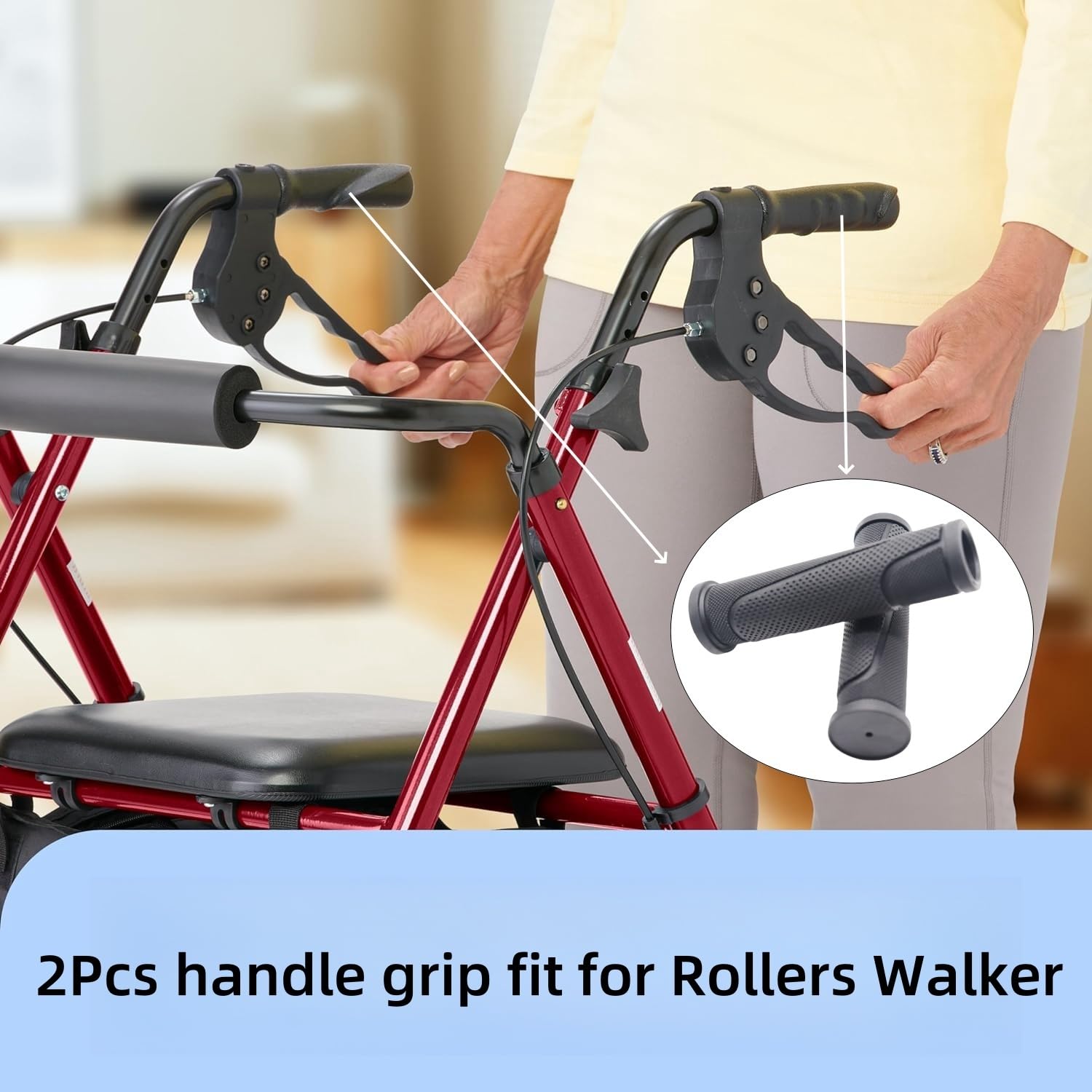 2PCS for Rollator Hand Grip,Replacement Parts for Rollator and Wheelchair — Amazon image 5