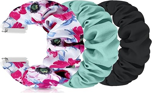 FTYQUEE Scrunchies - Correas de reloj compatibles con correas de reloj de 0.630 in, 0.709 in, 0.748 in, 0.787 in, 0.866 in, correa de repuesto de