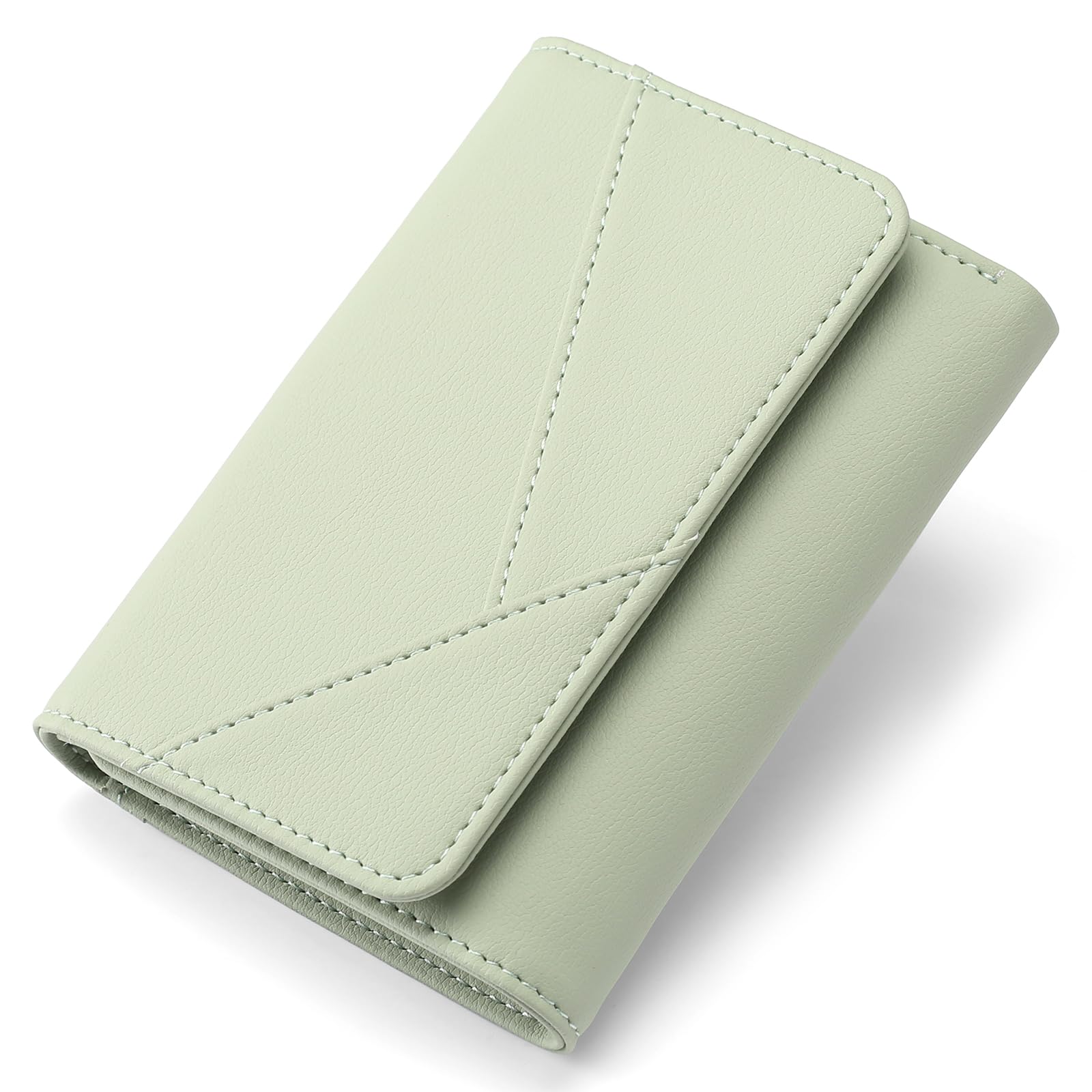 GAEKEAO Small Wallets for Women Leather RFID Blocking Trifold Ladies Wallets Credit Card Holder with Zipper Coin Pocket