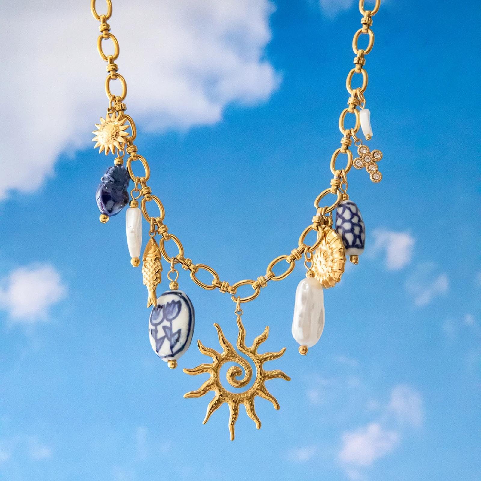 Collar Colgante Cadena Hombre Mujer Joyas Necklace Collar con Colgante De Corazón para Mujer Accesorios