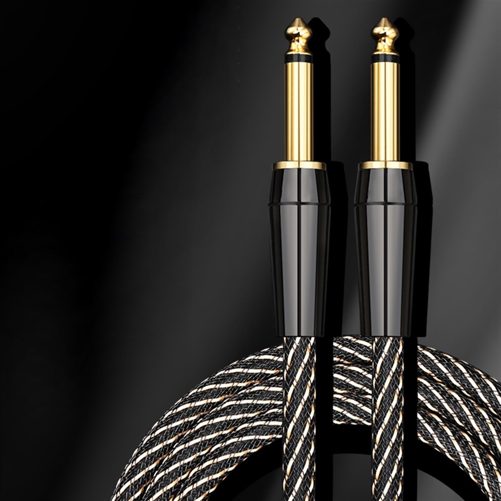 kabel audio do gitary 6.5 Duży Dwużyłowy Kabel Audio Mikser Kabel Mikrofonowy Pozłacany 6.35mm Kabel Do Gitary Elektrycznej (Color : 3m)