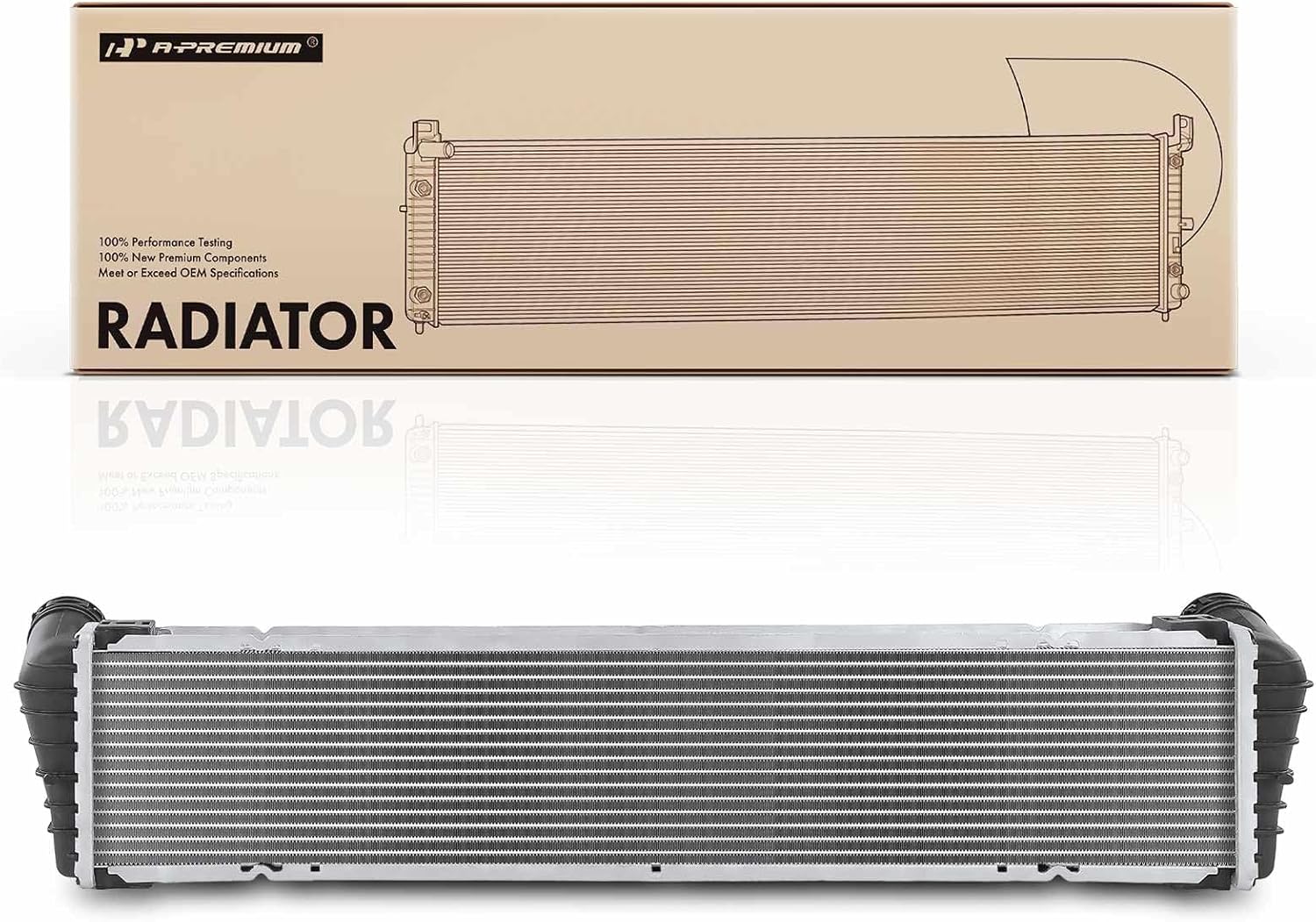 A-Premium Auxiliary Additional Center Cooling Radiator Compatible with Porsche 911 2005-2012, Boxster 2005-2012, Cayman 2006-2012, 2.7L 2.9L 3.2L 3.4L 3.6L 3.8L
