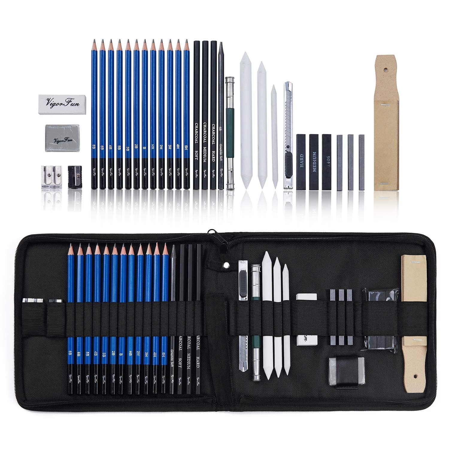 PEACORA Professional Drawing Pencils and Sketching Kit (33) - Image 1