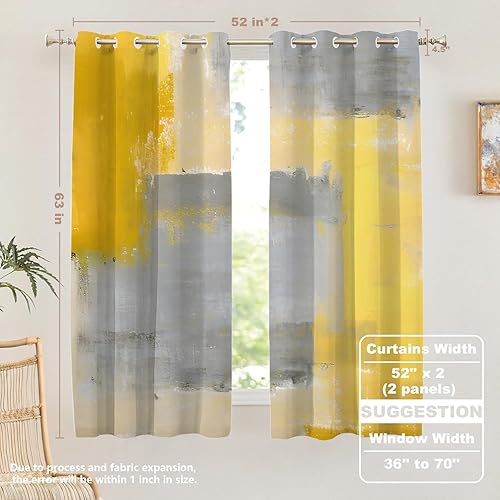 Miniatura 487 de Cenefas de cocina modernas con patrón de cobre marrón dorado para ventanas, cenefas opacas abstractas de marcas de arañazos y cortinas opacas