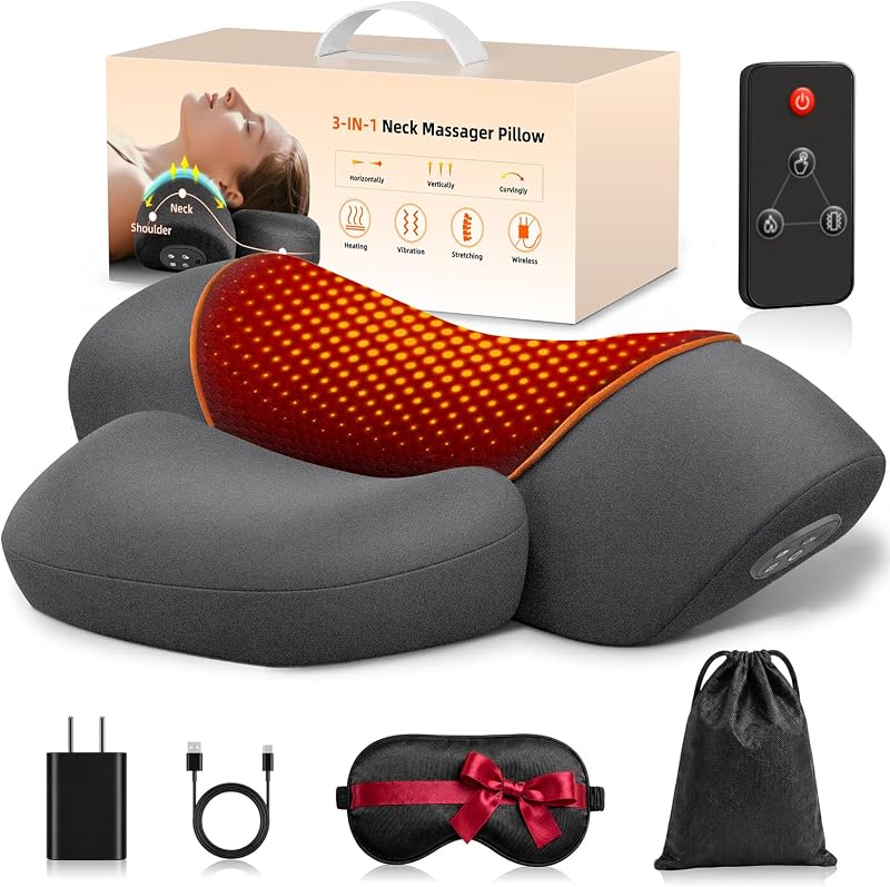 BOWTBT 3-in-1 Cordless Neck Pillow