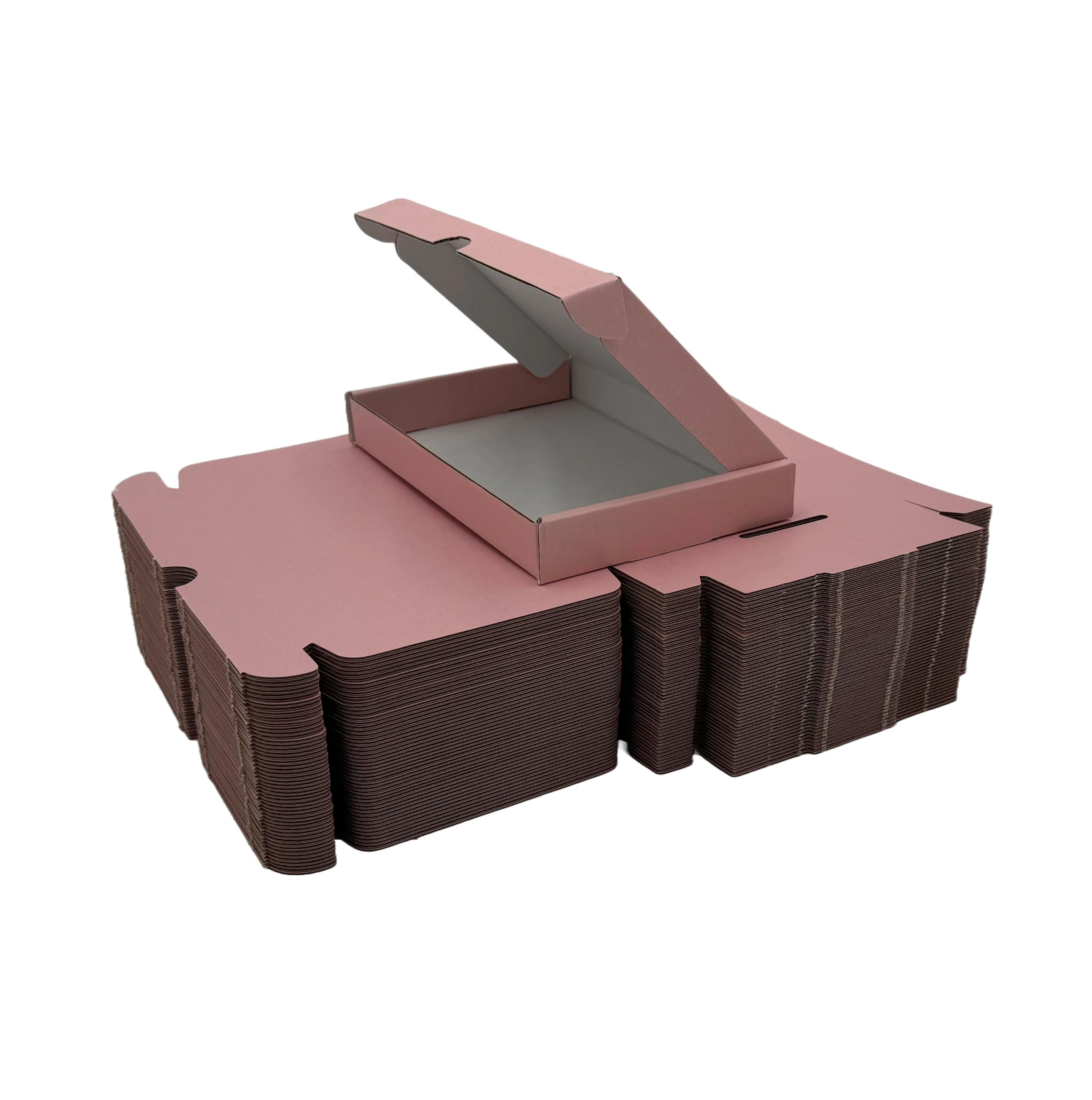 C6 A6 Postal Pip Boxes - Large Letter & Gift Boxes, Cardboard Flat Pack - Size 16.3cm x 11.2cm x 2cm - Pack of 25 (Pink)