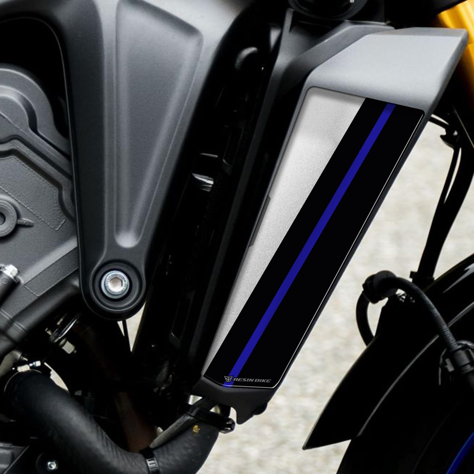 Resin Bike Motorcycle Stickers Compatible with Yamaha MT-09 SP 2024-2025. Side/Radiator Protectors from Bumps and Scratches, Resin Stickers with 3D Effect, Made in Italy