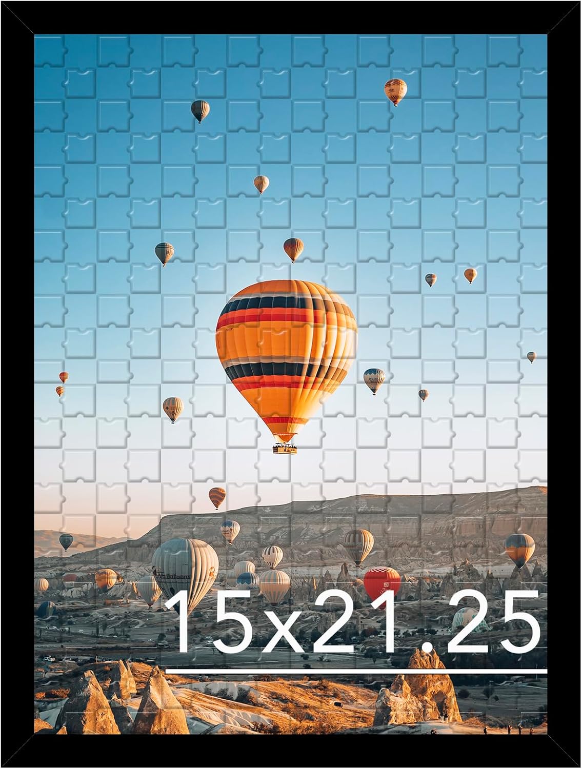15x21.25 Puzzles Frame Black, Wall Hanging 15 x 21.25 Picture Frame for 15 by 21.25 Poster Photo Canvas Picture Puzzles with Shatter Resistant Plexiglass, Black Black 15x21.25 inch