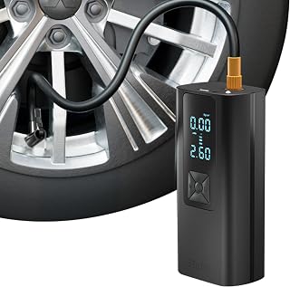 STATIK TireHero Car Tire Inflator Portable Air Compressor - 150 PSI, Electric Air Pump for balls, Bike Pump, Inflatables, Paddleboard, Air Mattress, Car Emergency Safety Kit w/Flashlight