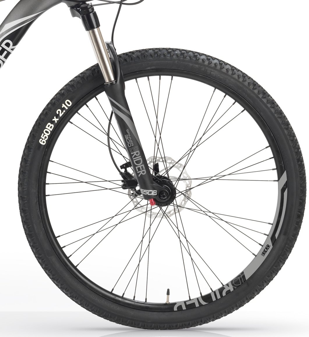 MBM Bici Brider Z100 in Alluminio Forcella Ammortizzata Freno a Disco Idraulico 27,5" 24 velocità
