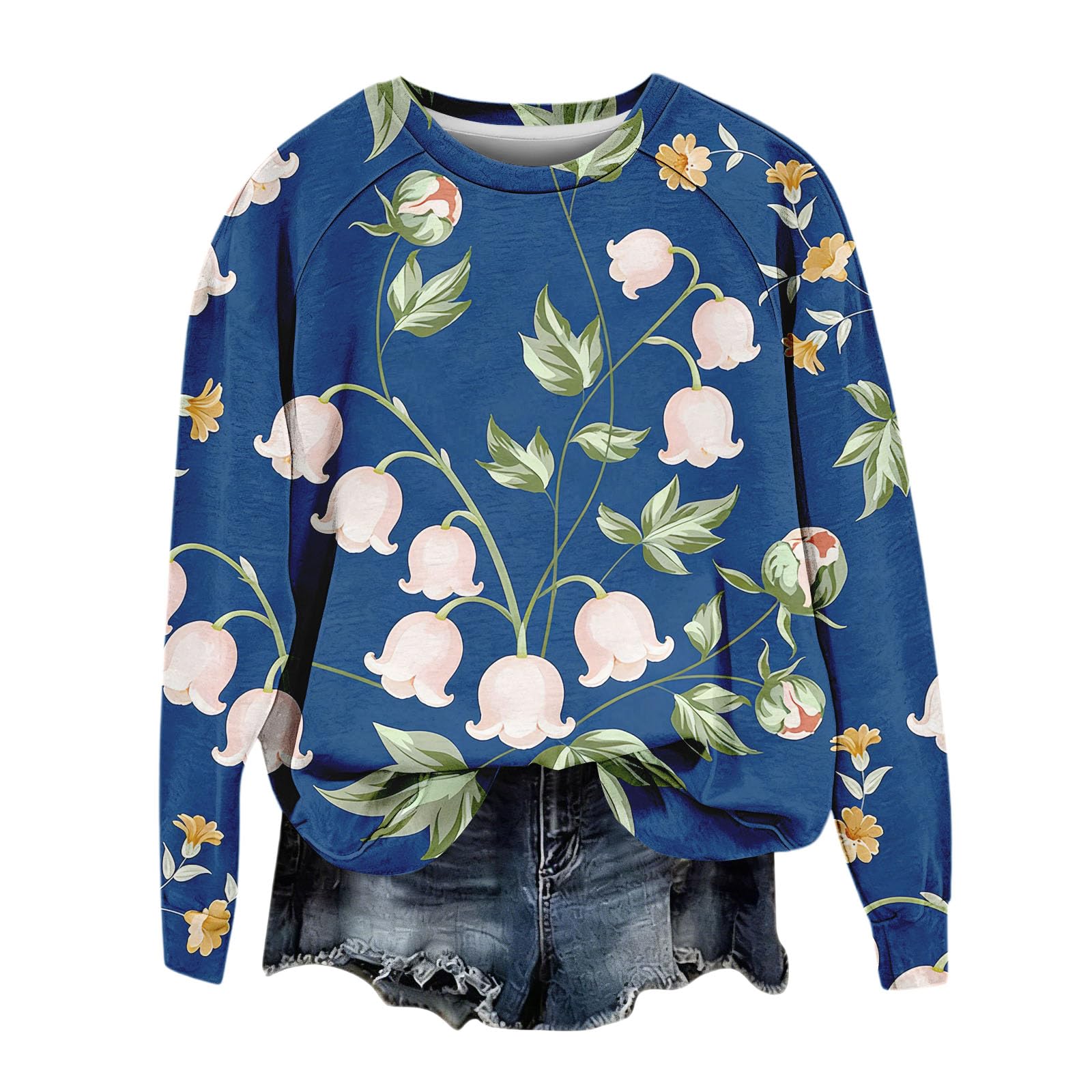 Cocila Sudaderas Deporte Mujer Top Casual De Manga Larga con Estampado para Sudadera Primavera Sin Capucha Corta Largas Navidad Cremallera Azul Finas Beige Lila Marino Amarillas Pullover Basica