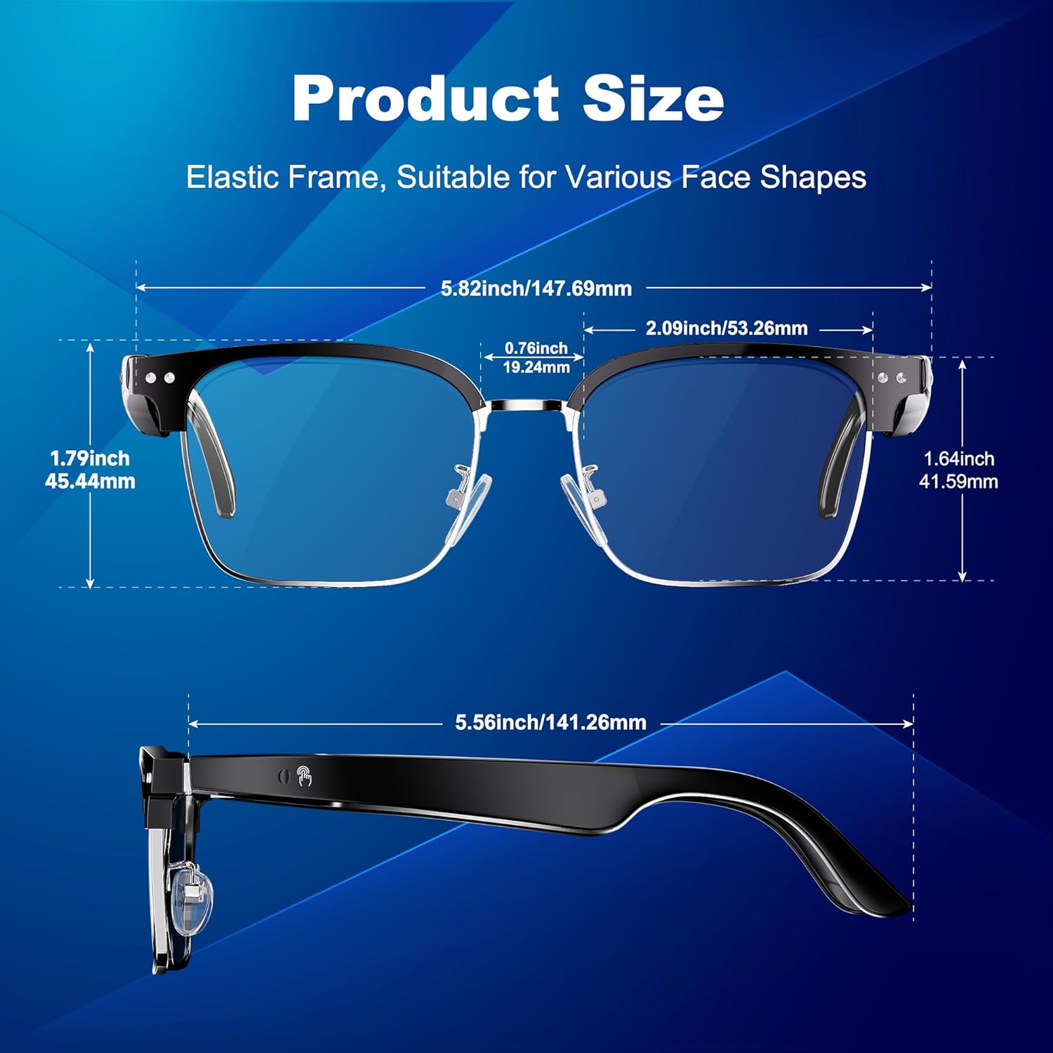 AI Smart Glasses for Women and Men, Bluetooth Sunglasses with Chat GPT and 164 Languages , Translation Glasses with Color-Change Lens, Music Playback & Hands-Free Calls, UV & Blue Light Protection