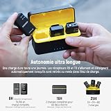 NEEWER CM28 Max Wireless Lavalier Microphone System with Charging Case 48KHz/24Bit Lossless Float Recording Noise Cancellation 8GB Storage 25Hrs Battery 300m Range for iPhone iPad Android Camera PC - 9