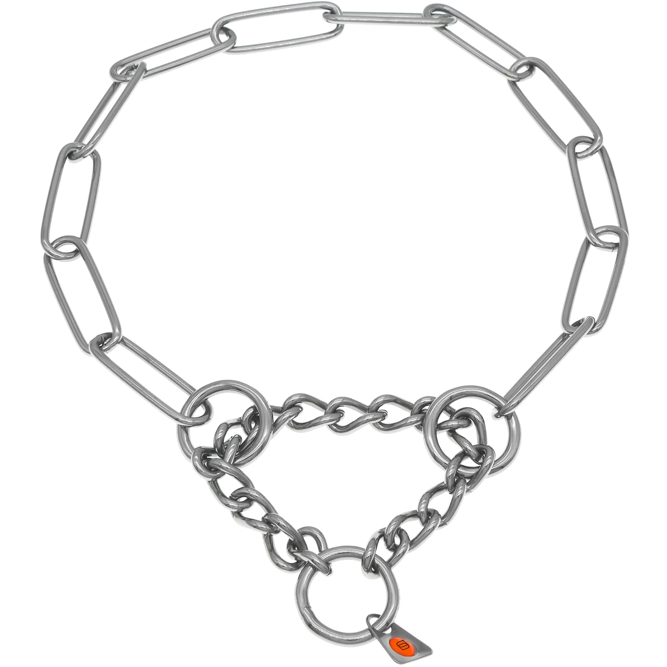 Sprenger - Collar para perros con cadena de tracción, 3 mm, acero inoxidable, para perros de pelo largo, hasta 55 kg (50 cm)