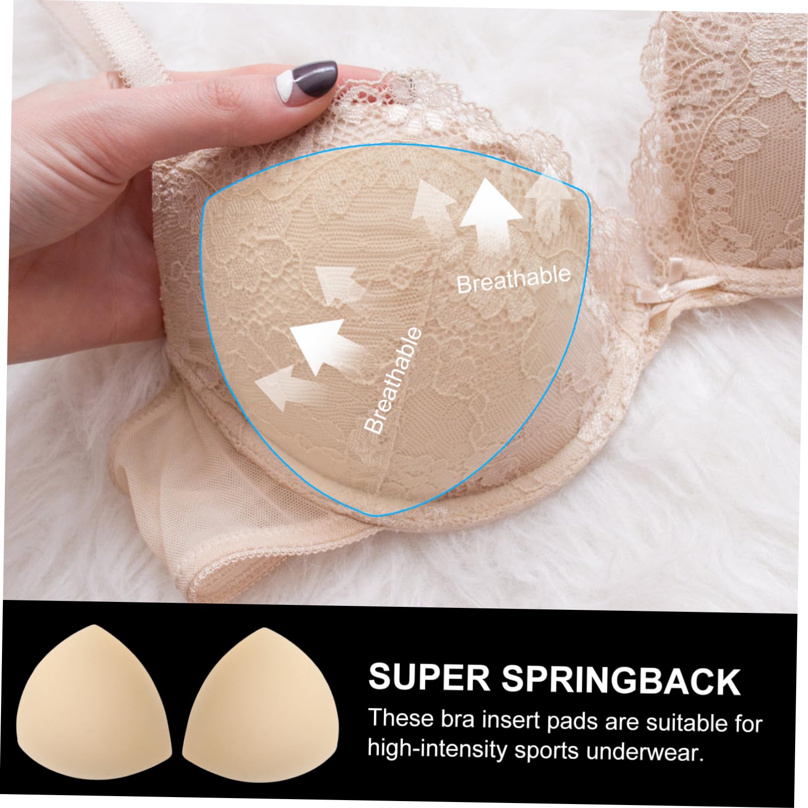 LIFKOME Almohadillas De Esponja Almohadillas De Sujetador Transpirables Sujetador Inserciones De Sujetador Suave Inserciones De Copas De Sujetador Almohadilla Sujetador