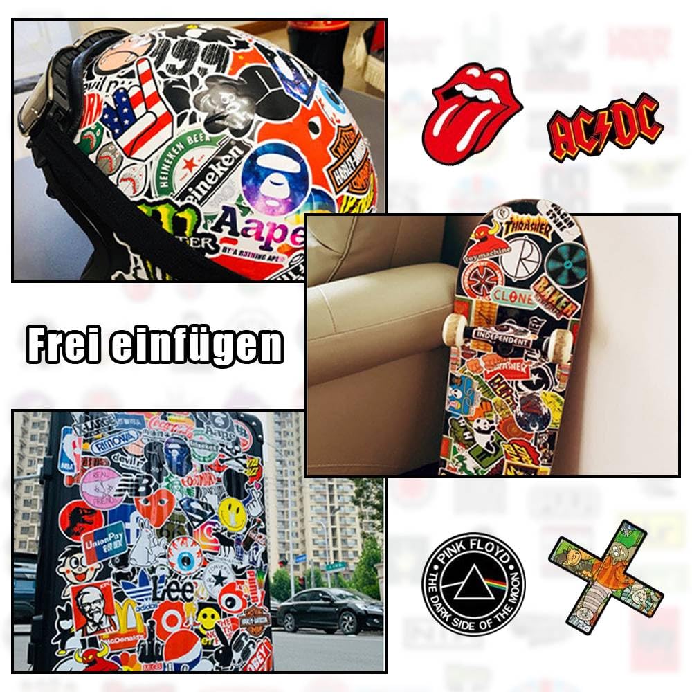 Dreamil Rock Band Punk Sticker 100 pezzi Un classico Rocker Sticker Pack Impermeabile Vinile Cool Metal Music Sticker per Laptop Scrapbook Moto Valigia Skateboard Tee