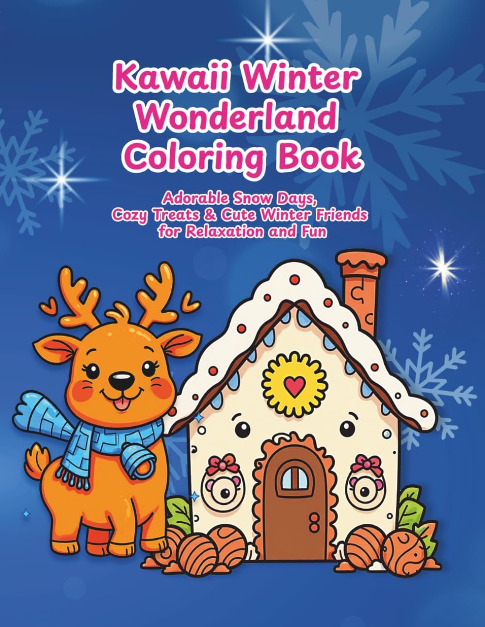 Kawaii Winter Wonderland Coloring Book: Adorable Snow Days, Cozy Treats & Cute Winter Friends for Relaxation and Fun