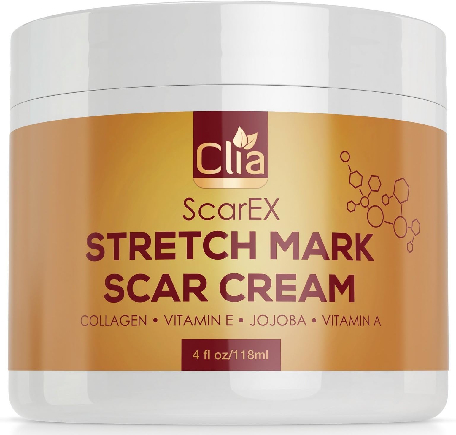 Retinol Moisturizer For Stretch Mark Scars With Collagen, Caffeine and Vitamin E, Helps Remove and Prevent New And Old Stretch Marks and Scars, Best Formula For Pregnant And Nursing Moms