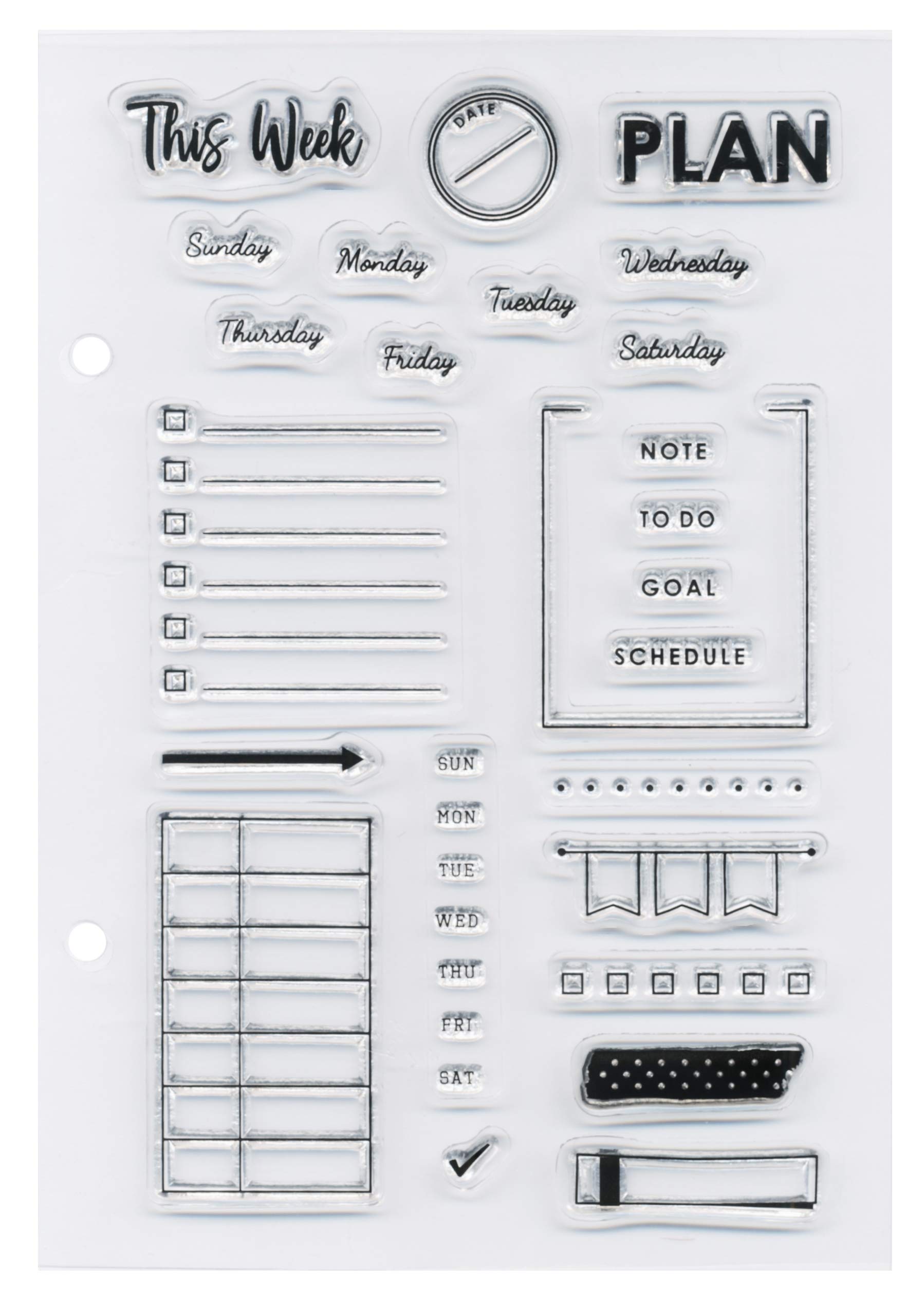 Amazon.co.jp: こどものかお クリアスタンプシートT THIS WEEK (ディス