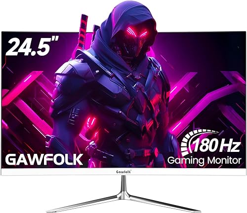 Gawfolk Monitor curvo de 24 pulgadas 75Hz Full HD 1080P, pantalla para juegos con monitor de PC HDMI VGA ultra delgado Zero Frame- Negro máquina