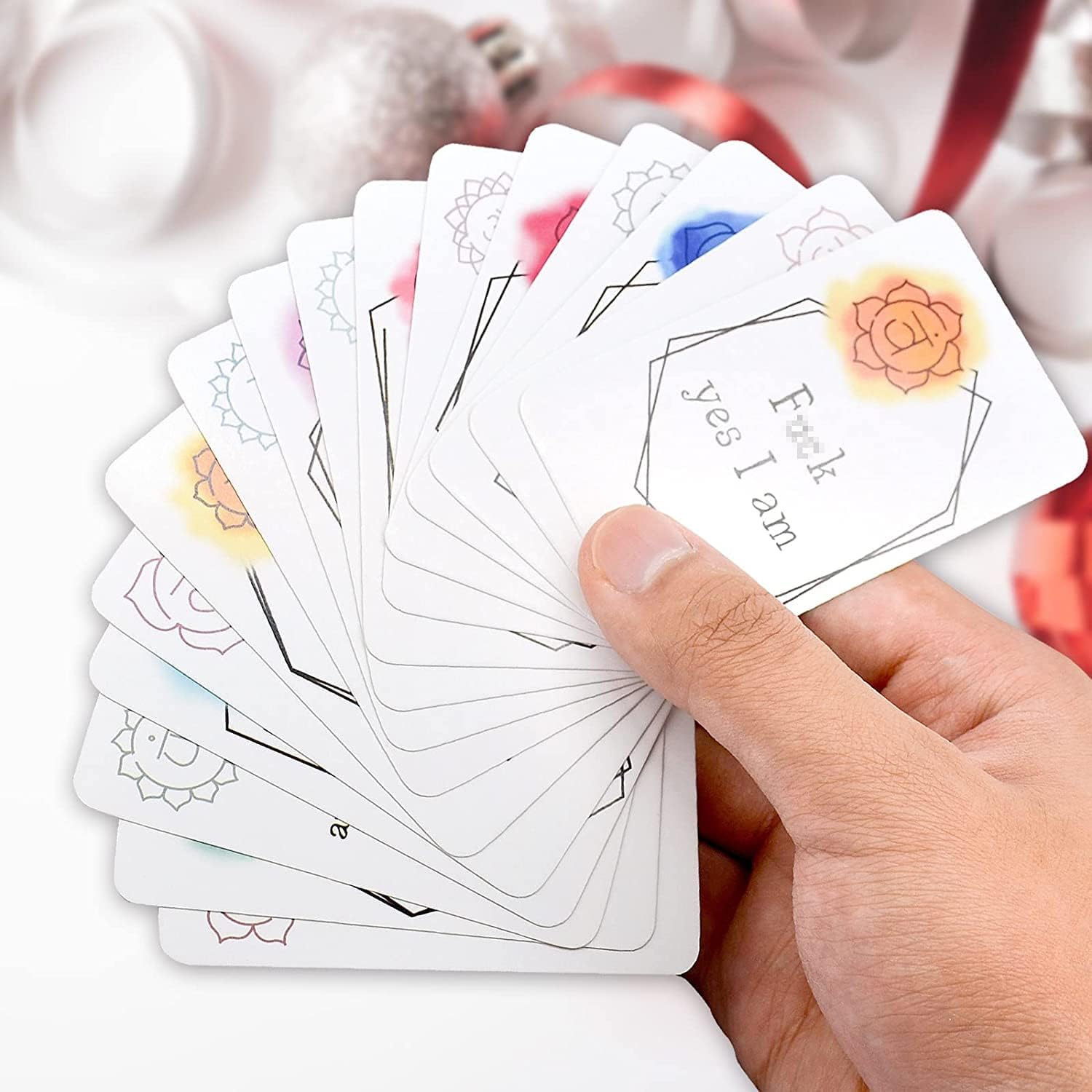 CKONXE Lot De 16 Cartes D'affirmation Amusantes Avec Petit Sac