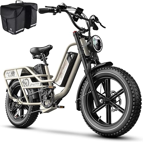 1500W Electric Bike for Adults,48V 20/25/60Ah Removable Battery Max Range 80Miles Electric Bicycle,20''×4" Fat Tire Ebike,Adult Electric Bicycles for Commute Beach Snow,E-Bike UL Certified