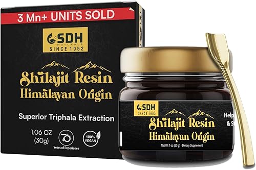 Resina Shilajit pura del Himalaya (500 mg) purificada con Triphala ayuda a apoyar la energía, la inmunidad y el enfoque tanto para hombres como para